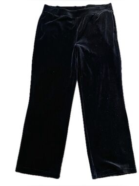 LAUREN RALPH LAUREN Women’s Black Velvet Wide Leg Trouser Pants Size Large